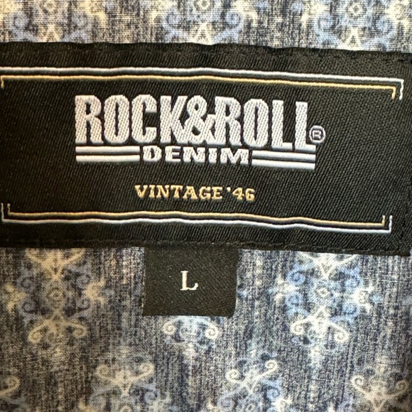 Rock and Roll Denim Men’s long Sleeve Button Down Shirt. NWT - Picture 3 of 8